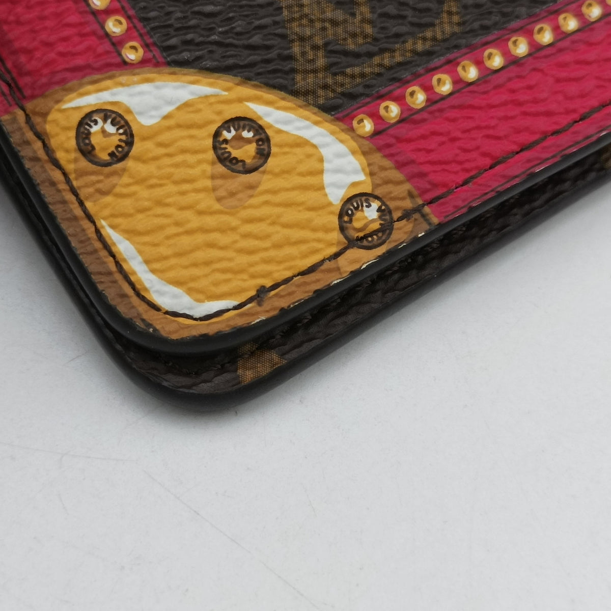 Vintage Louis Vuitton Pochette Weekend brown×Fuchsia Pink Monogram Canvas M62456 shoulderbag | stylenewstar