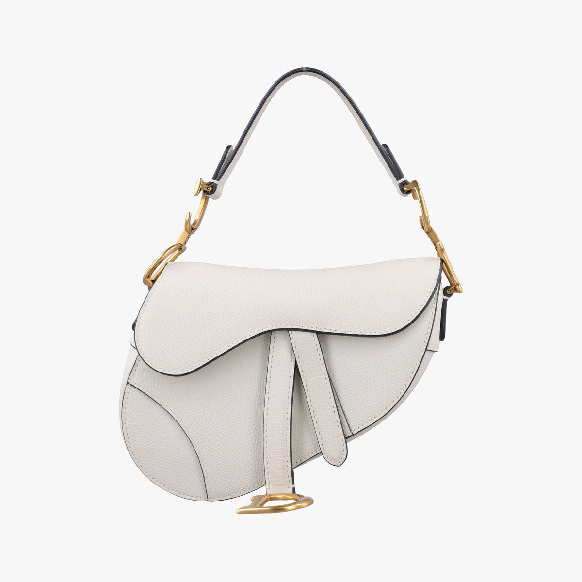 Pre-owned Christian Dior Saddle White Leather  handbag | stylenewstar