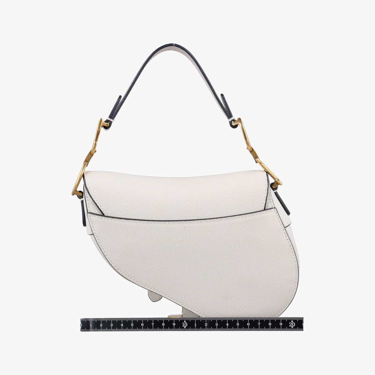 Pre-owned Christian Dior Saddle White Leather  handbag | stylenewstar