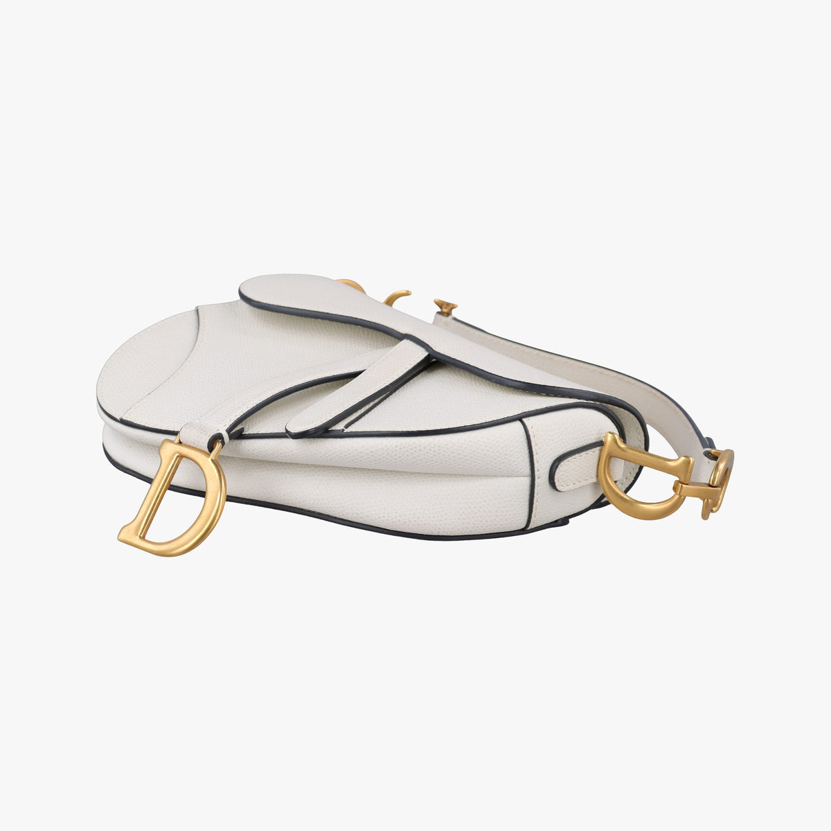 Pre-owned Christian Dior Saddle White Leather  handbag | stylenewstar