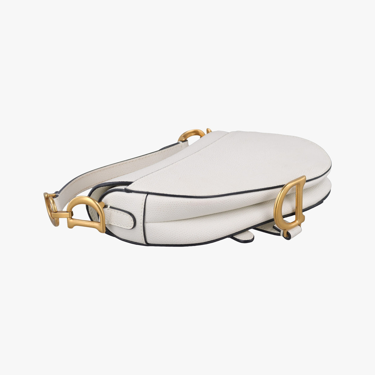 Pre-owned Christian Dior Saddle White Leather  handbag | stylenewstar