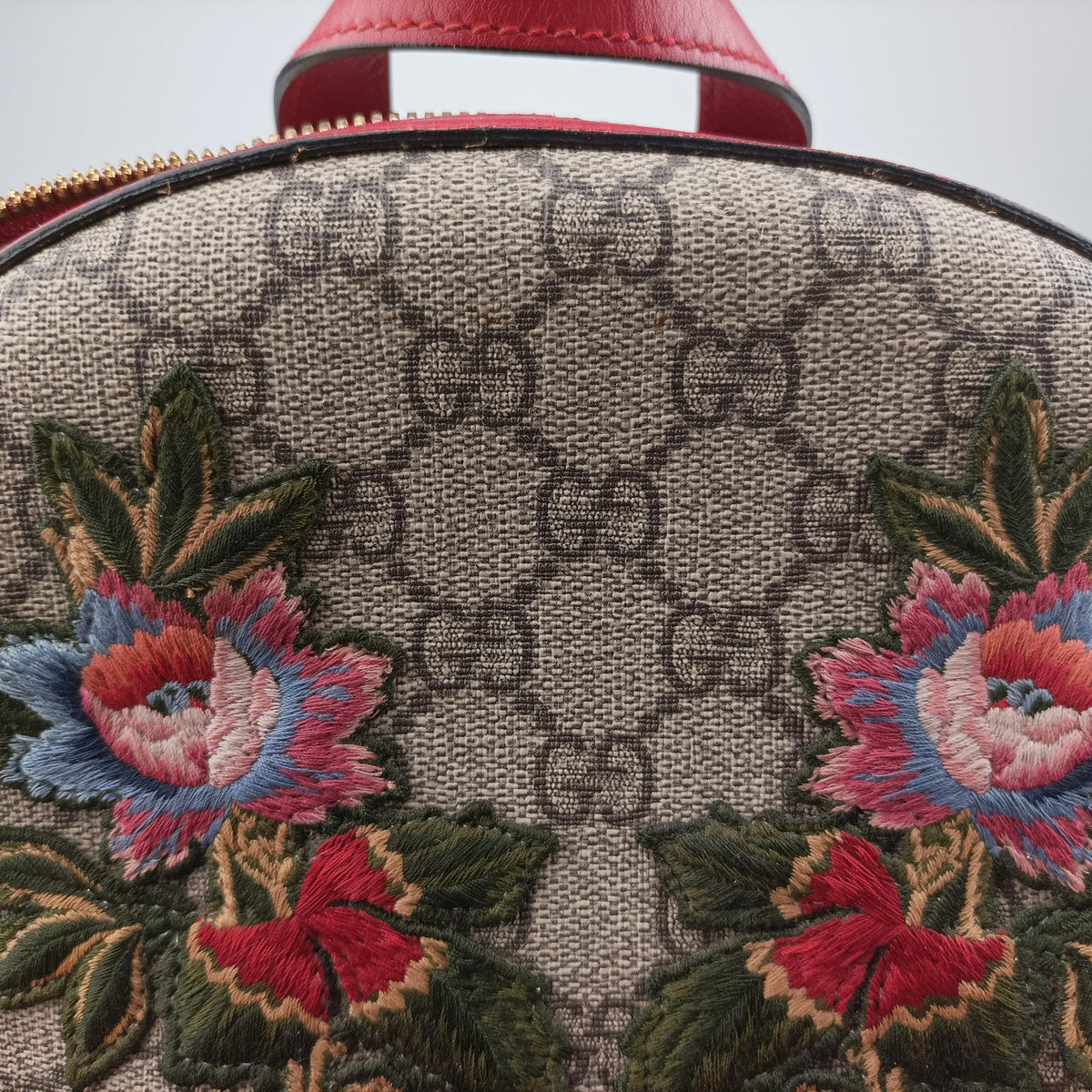 Vintage Gucci GG Supreme Tian Beige×Multi PVC coated canvas×Leather 427042 backpack/rucksack | stylenewstar