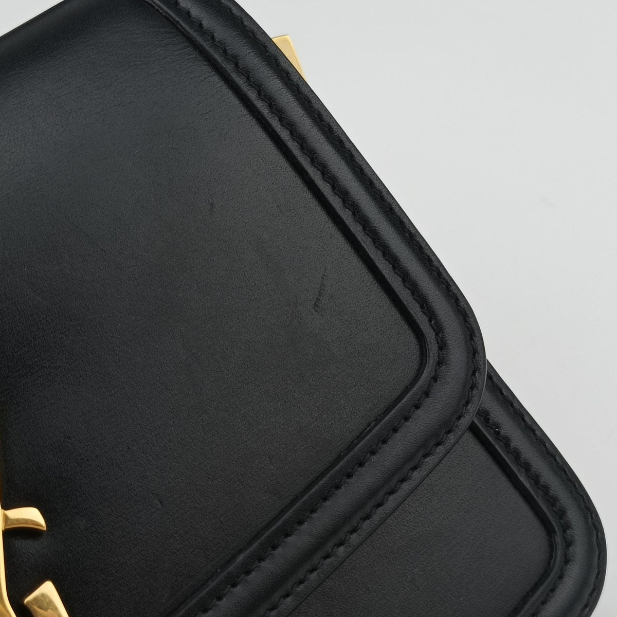 Pre-owned Yves Saint Laurent Solferino Black Leather 634306 shoulderbag | stylenewstar