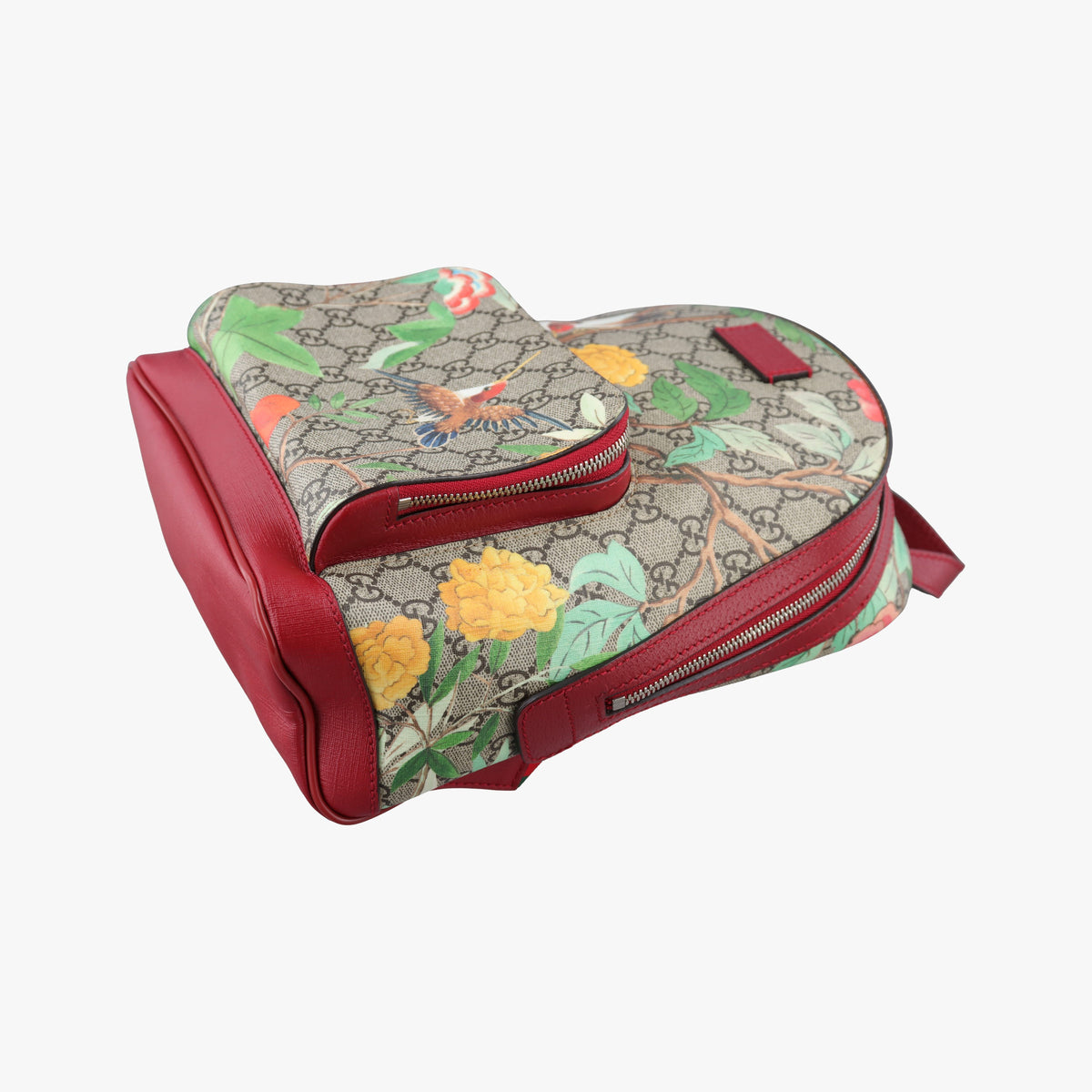 Pre-owned Gucci GG Supreme Tian beige×Multicolour PVC coated canvas×Leather 427042 backpack/rucksack | stylenewstar