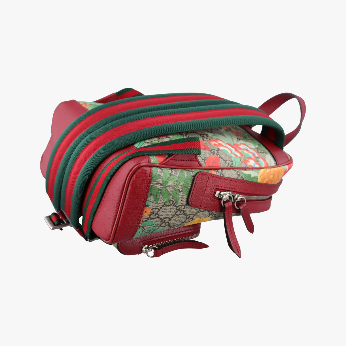 Pre-owned Gucci GG Supreme Tian beige×Multicolour PVC coated canvas×Leather 427042 backpack/rucksack | stylenewstar