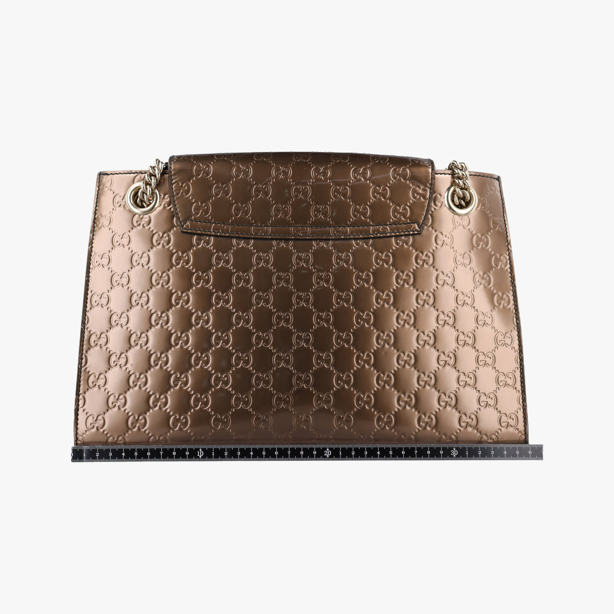 Secondhand Gucci Emily Golden Brown Patent Leather 295403 shoulderbag | stylenewstar