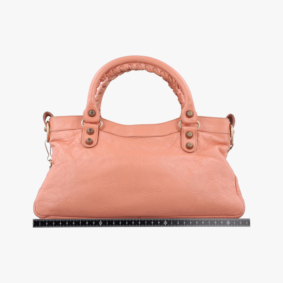 Pre-owned Balenciaga The First Orange Pink lambskin  shoulderbag | stylenewstar