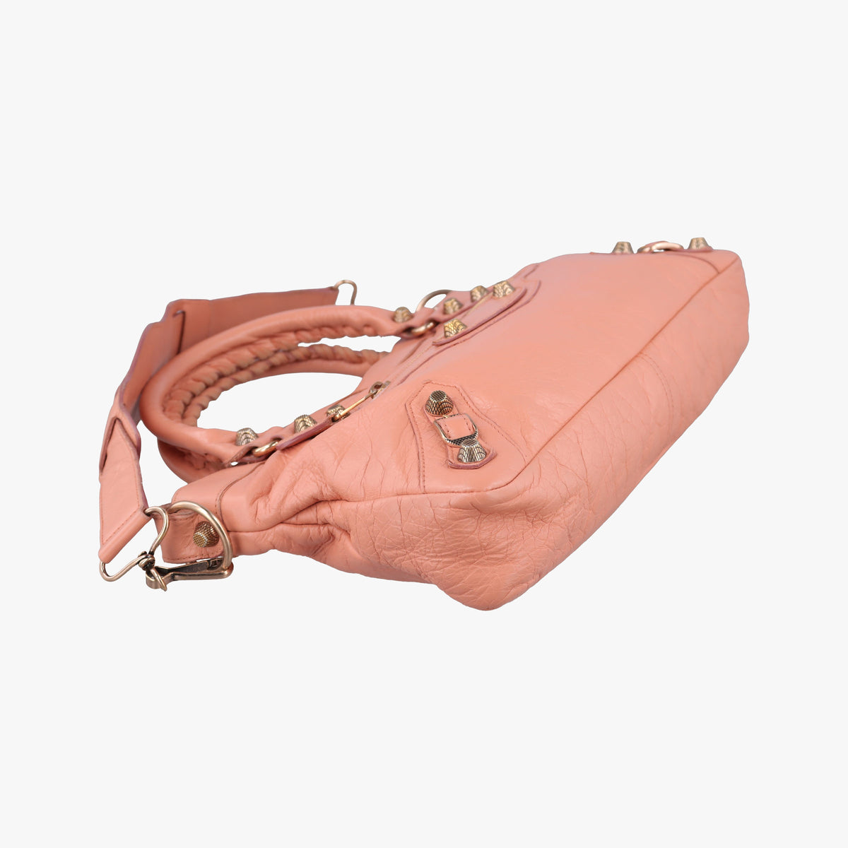 Pre-owned Balenciaga The First Orange Pink lambskin  shoulderbag | stylenewstar