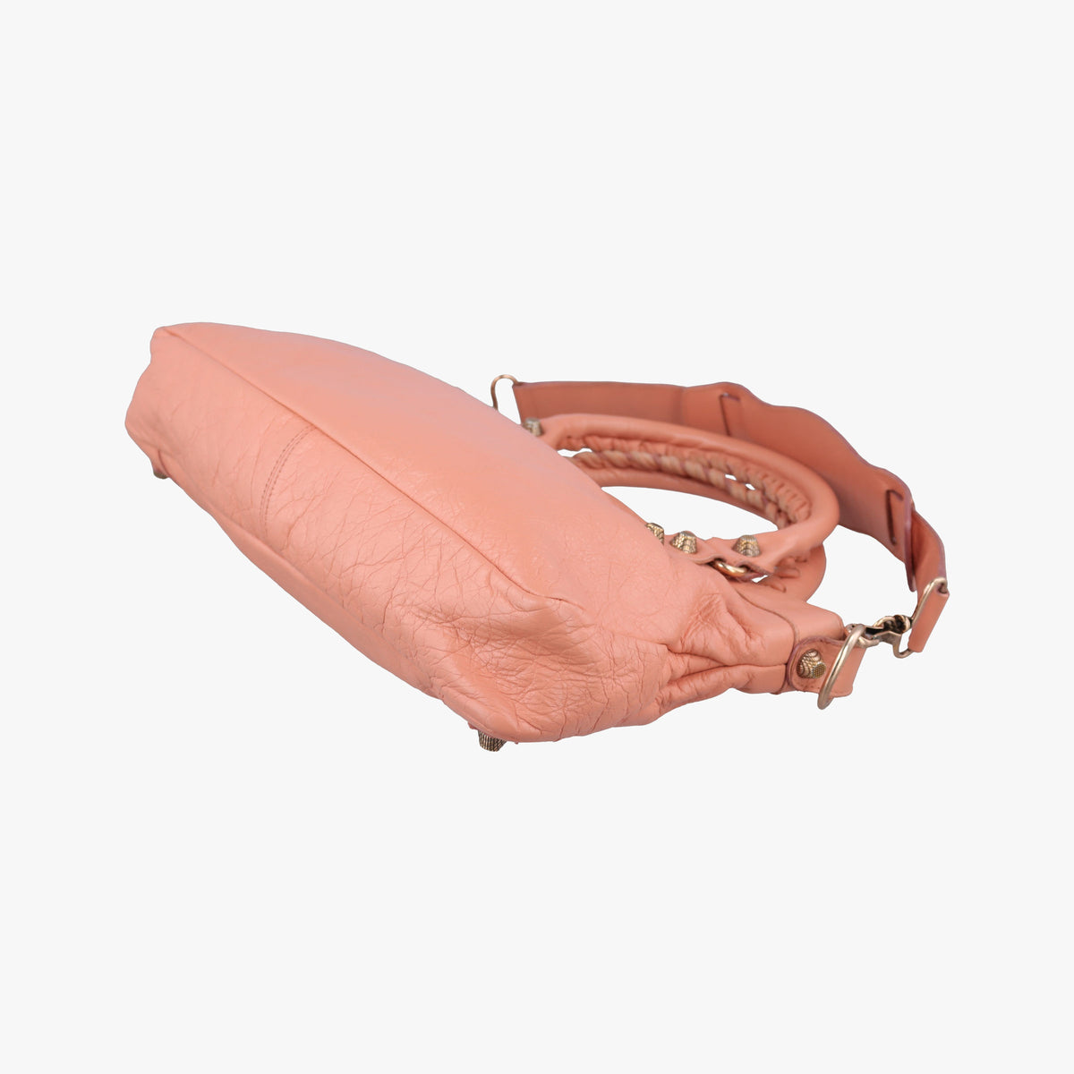 Pre-owned Balenciaga The First Orange Pink lambskin  shoulderbag | stylenewstar