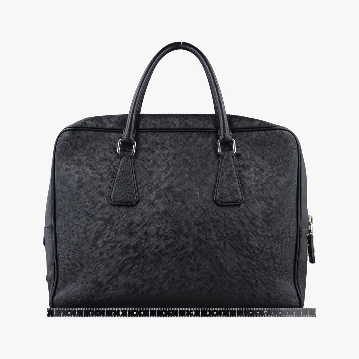 Pre-owned Prada business bag briefcase Black SAFFIANO Leather 2VE363 shoulderbag | stylenewstar