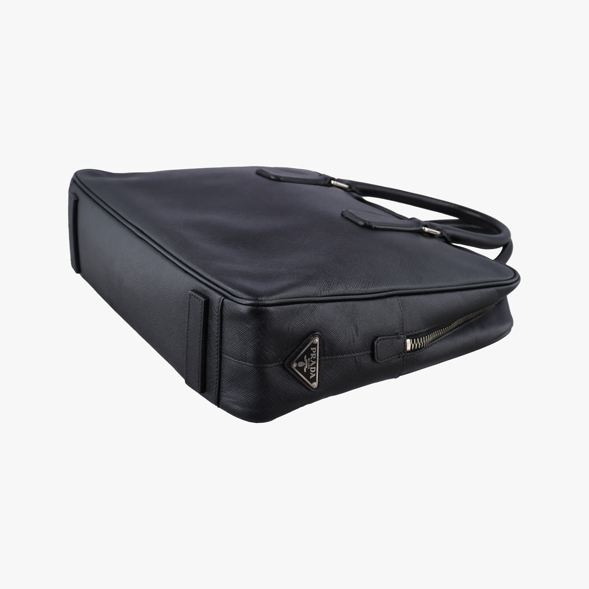 Pre-owned Prada business bag briefcase Black SAFFIANO Leather 2VE363 shoulderbag | stylenewstar