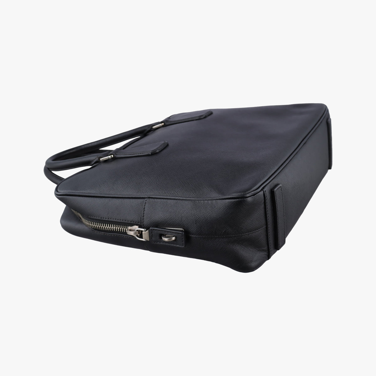 Pre-owned Prada business bag briefcase Black SAFFIANO Leather 2VE363 shoulderbag | stylenewstar