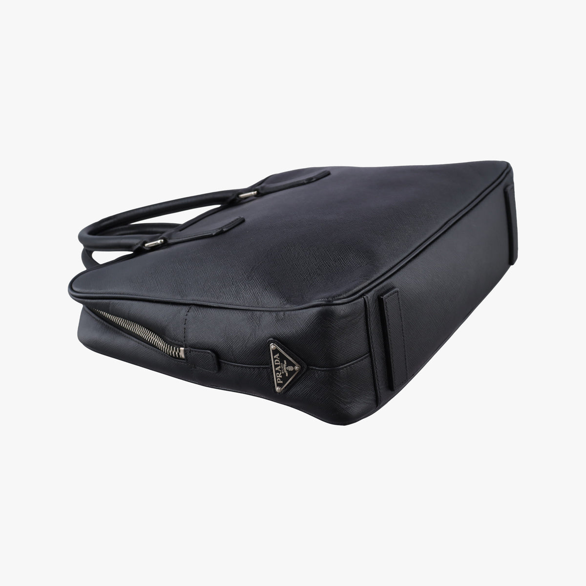 Pre-owned Prada business bag briefcase Black SAFFIANO Leather 2VE363 shoulderbag | stylenewstar