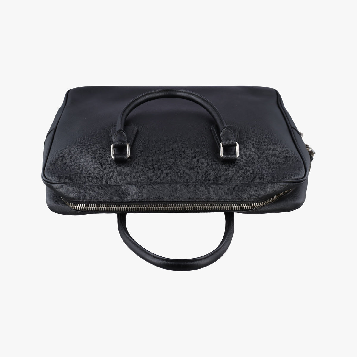 Pre-owned Prada business bag briefcase Black SAFFIANO Leather 2VE363 shoulderbag | stylenewstar