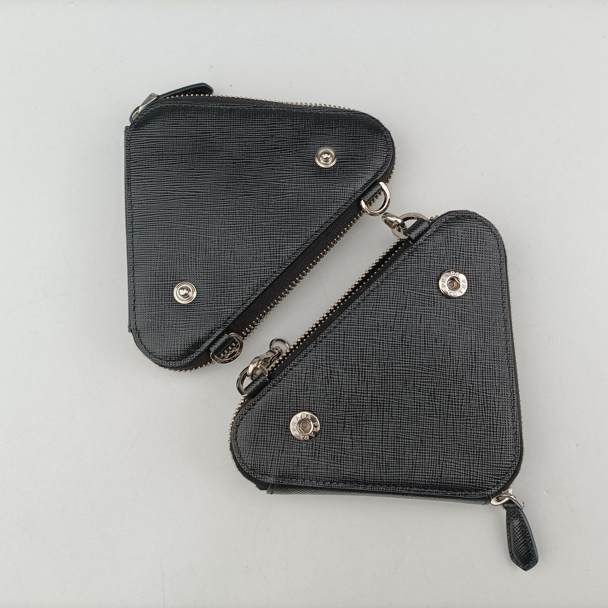 Vintage Prada Triangle Logo Mini Black SAFFIANO Leather 1NR015 shoulderbag | stylenewstar