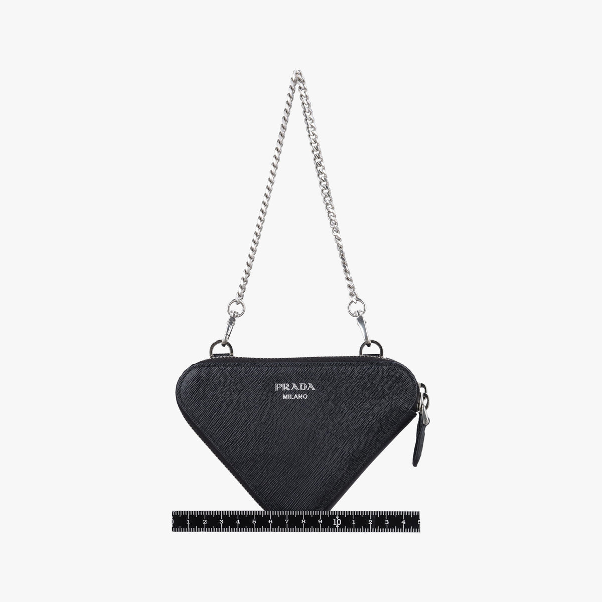 Vintage Prada Triangle Logo Mini Black SAFFIANO Leather 1NR015 shoulderbag | stylenewstar