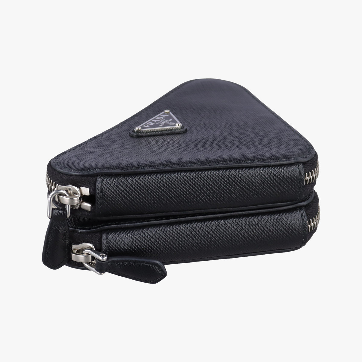 Vintage Prada Triangle Logo Mini Black SAFFIANO Leather 1NR015 shoulderbag | stylenewstar