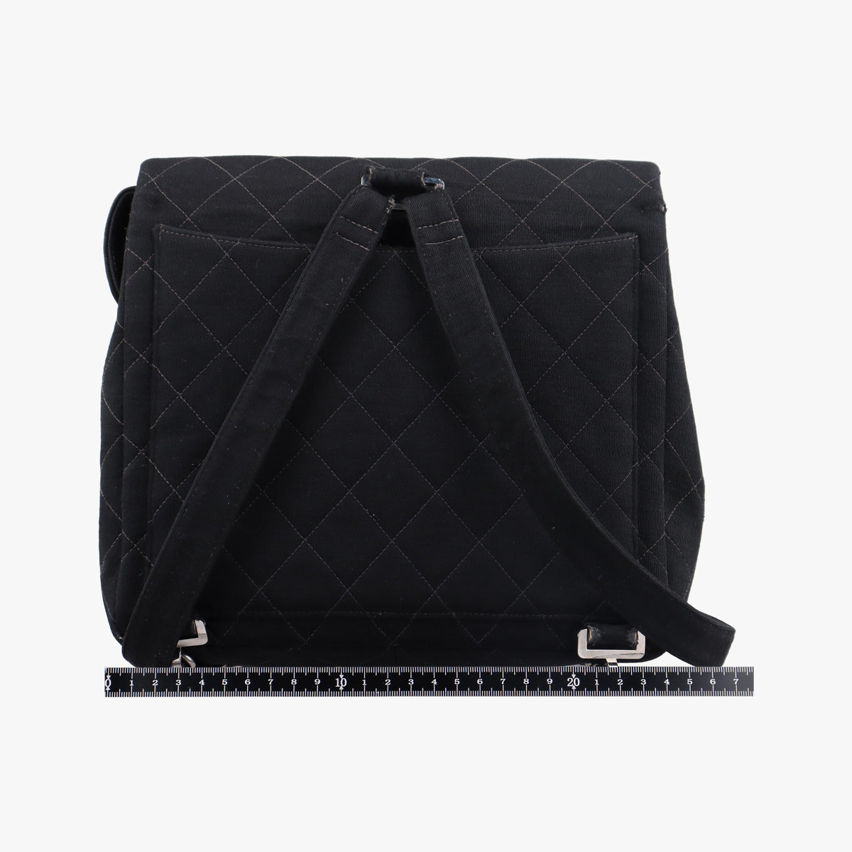 Pre-owned Chanel Matelasse Black Cotton  backpack/rucksack | stylenewstar
