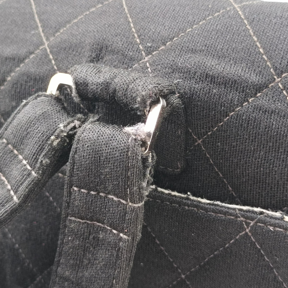 Pre-owned Chanel Matelasse Black Cotton  backpack/rucksack | stylenewstar