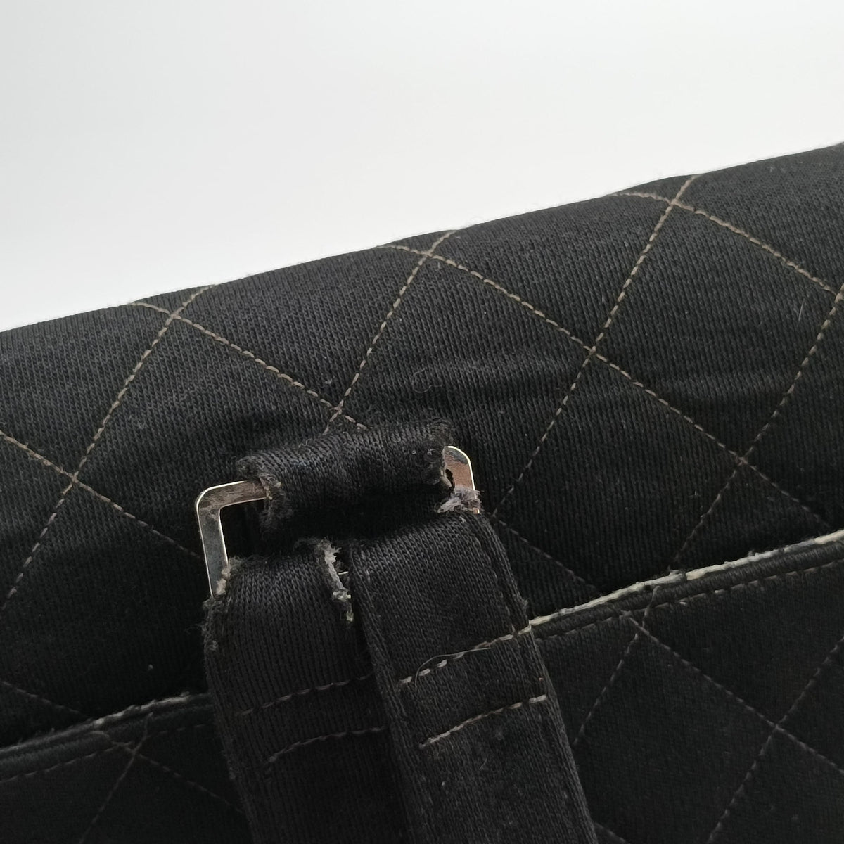 Pre-owned Chanel Matelasse Black Cotton  backpack/rucksack | stylenewstar