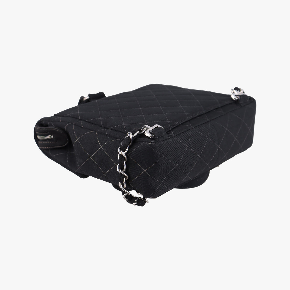Pre-owned Chanel Matelasse Black Cotton  backpack/rucksack | stylenewstar