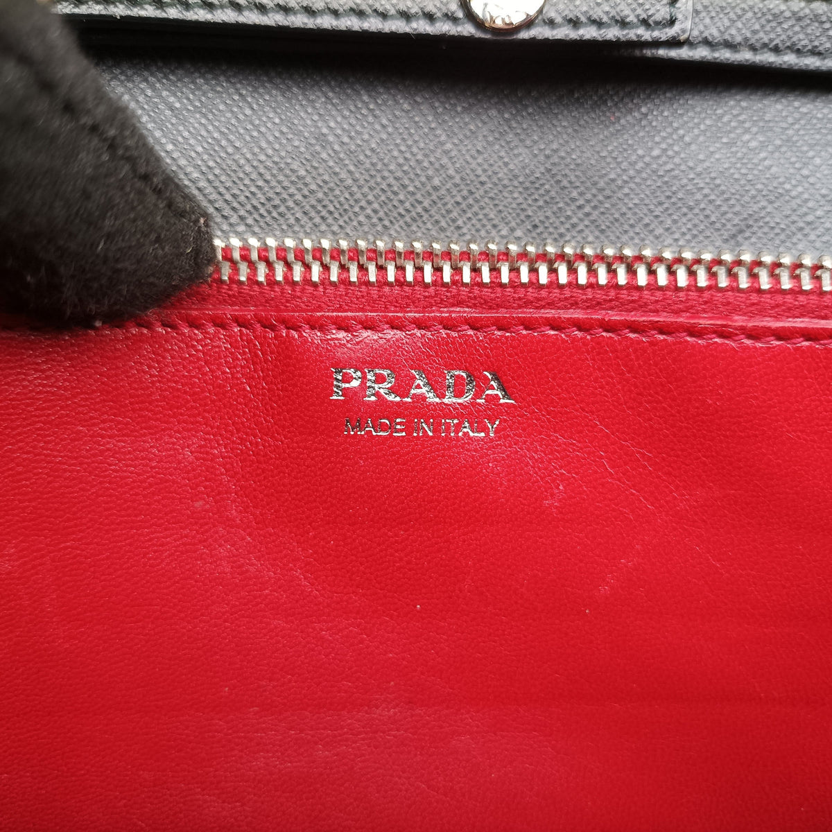 Vintage Prada Robot Flap Black×Multicolour Saffiano Leather  shoulderbag | stylenewstar
