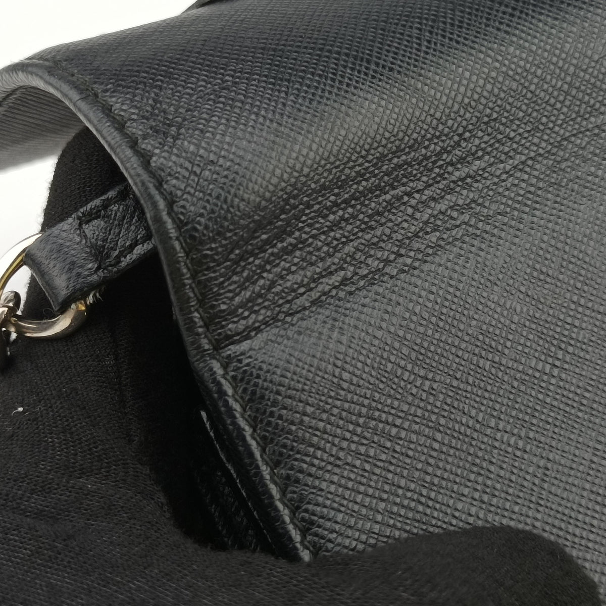 Vintage Prada Robot Flap Black×Multicolour Saffiano Leather  shoulderbag | stylenewstar