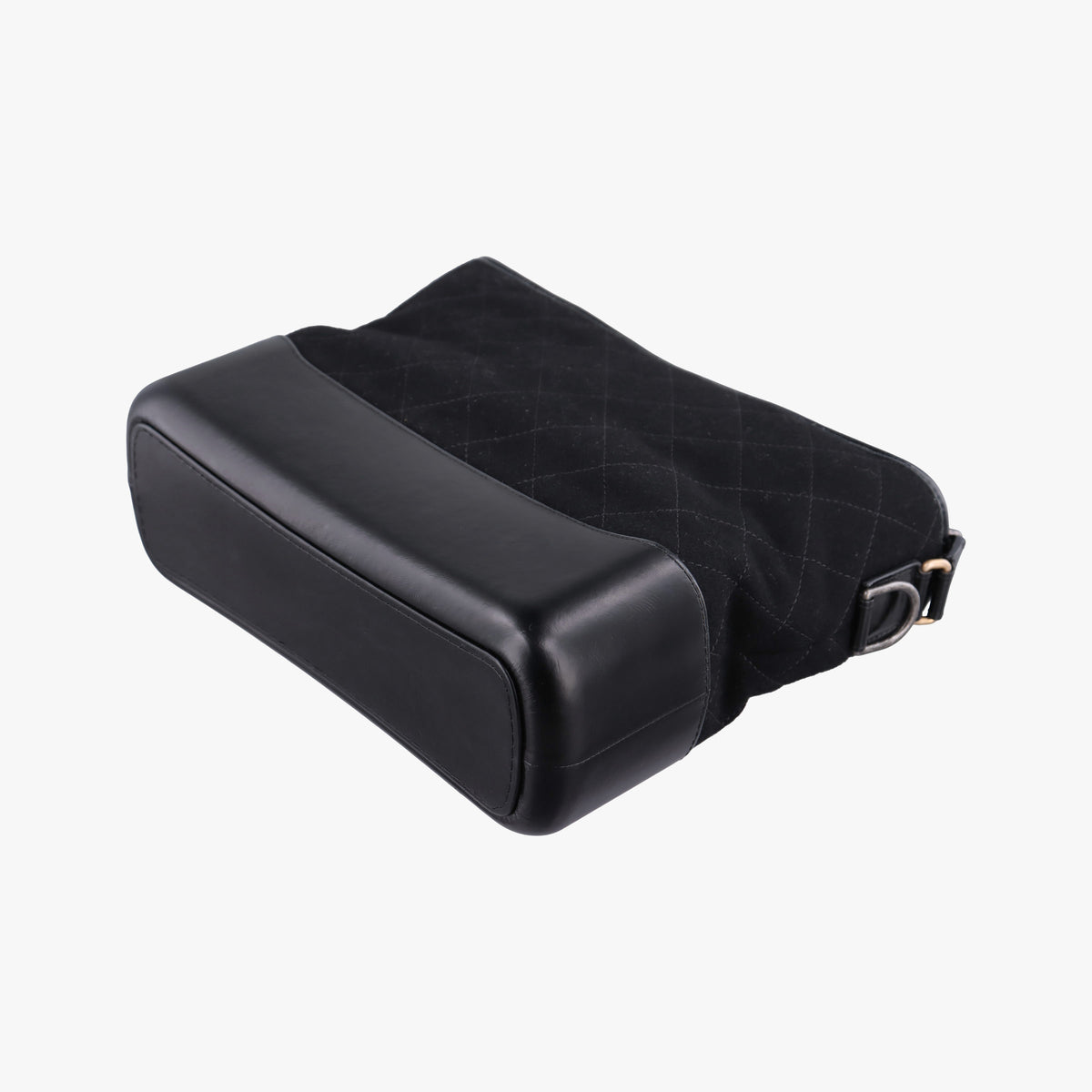 Pre-owned Chanel GABRIELLE  print Black Suede ×Leather  shoulderbag | stylenewstar