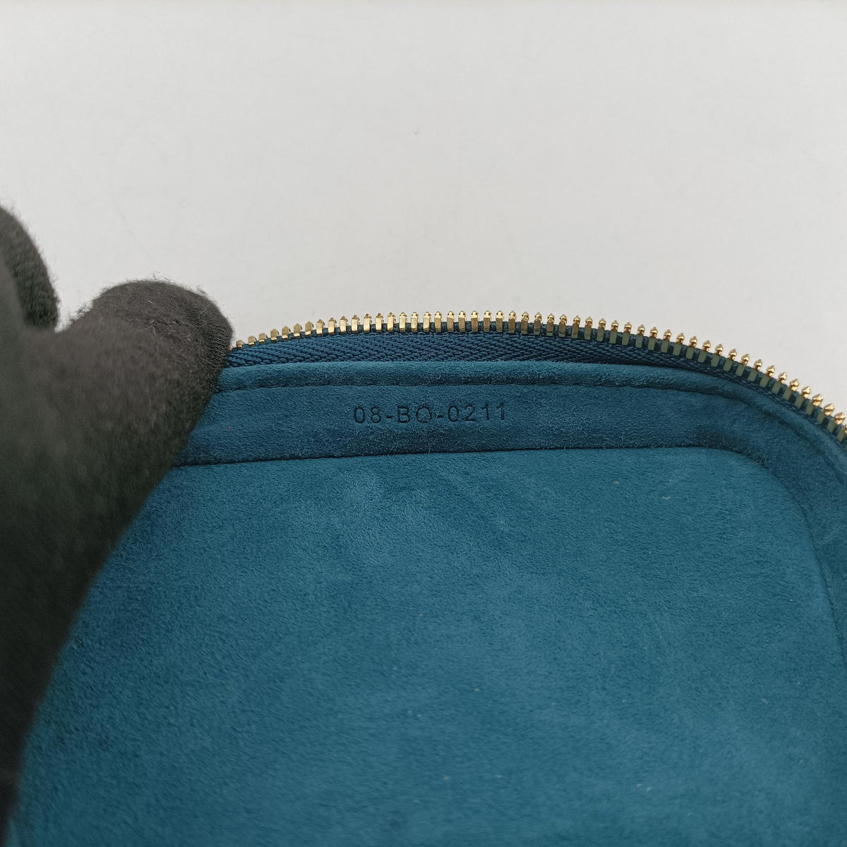 Pre-owned Christian Dior Lady Dior micro vanity Blue lambskin  shoulderbag | stylenewstar