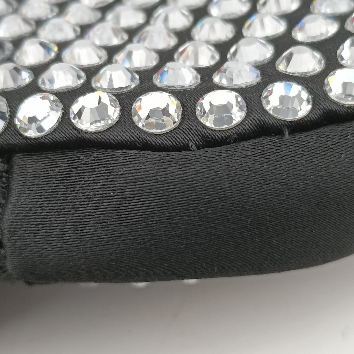 Pre-owned Prada crystal-embellished round Black Rhinestone 1NR003 shoulderbag | stylenewstar
