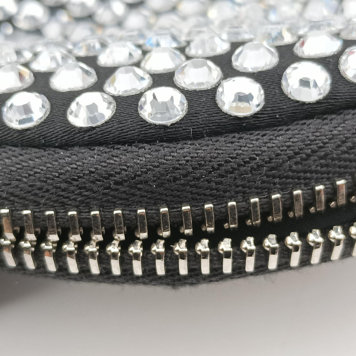 Pre-owned Prada crystal-embellished round Black Rhinestone 1NR003 shoulderbag | stylenewstar