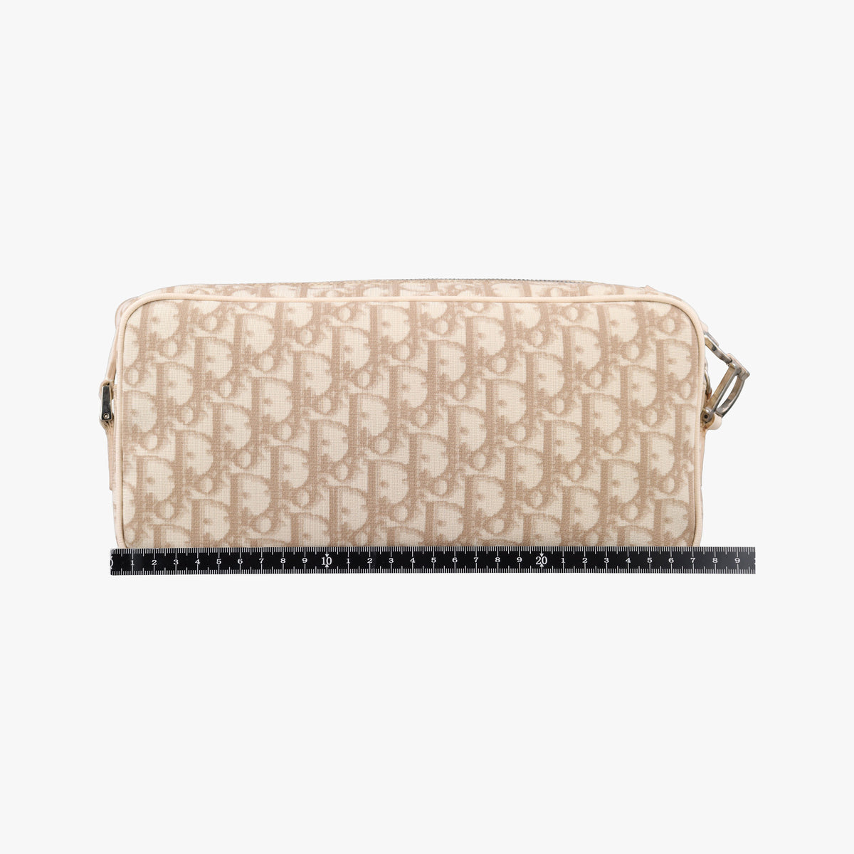 Pre-owned Christian Dior Trotter Flower Beige PVC Coated Canvas  shoulderbag | stylenewstar