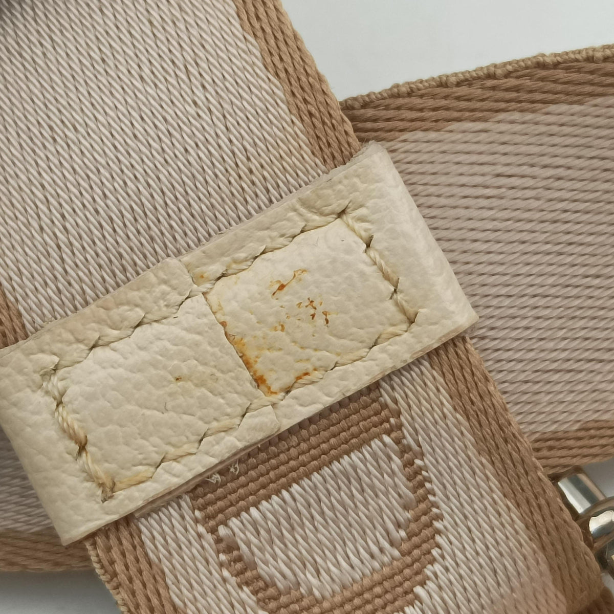 Pre-owned Christian Dior Trotter Flower Beige PVC Coated Canvas  shoulderbag | stylenewstar