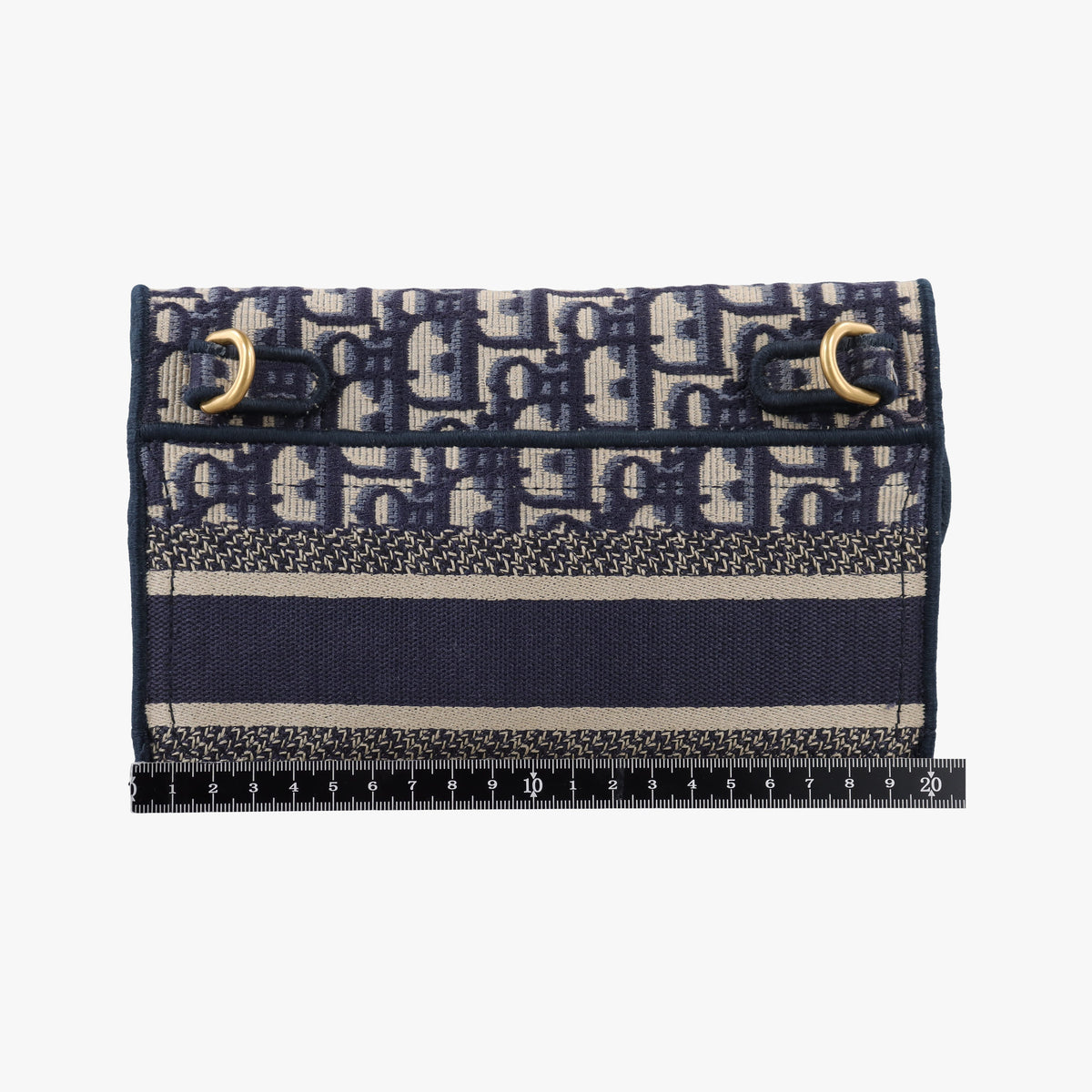 Pre-owned Christian Dior Saddle Navy jacquard  bum bag/waist bag | stylenewstar