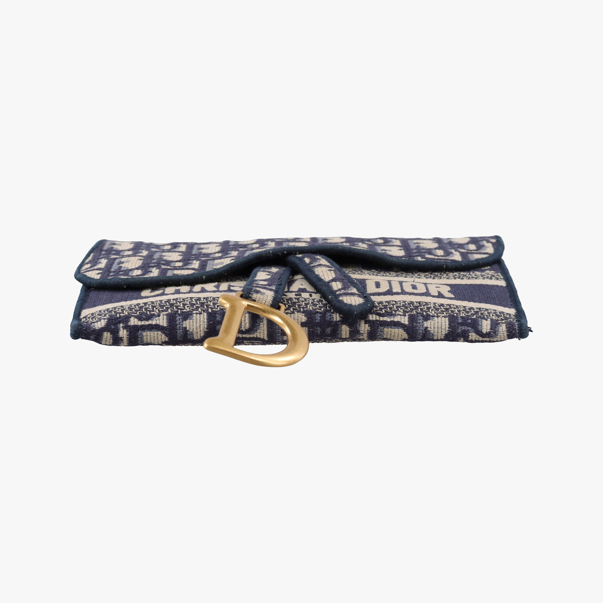 Pre-owned Christian Dior Saddle Navy jacquard  bum bag/waist bag | stylenewstar