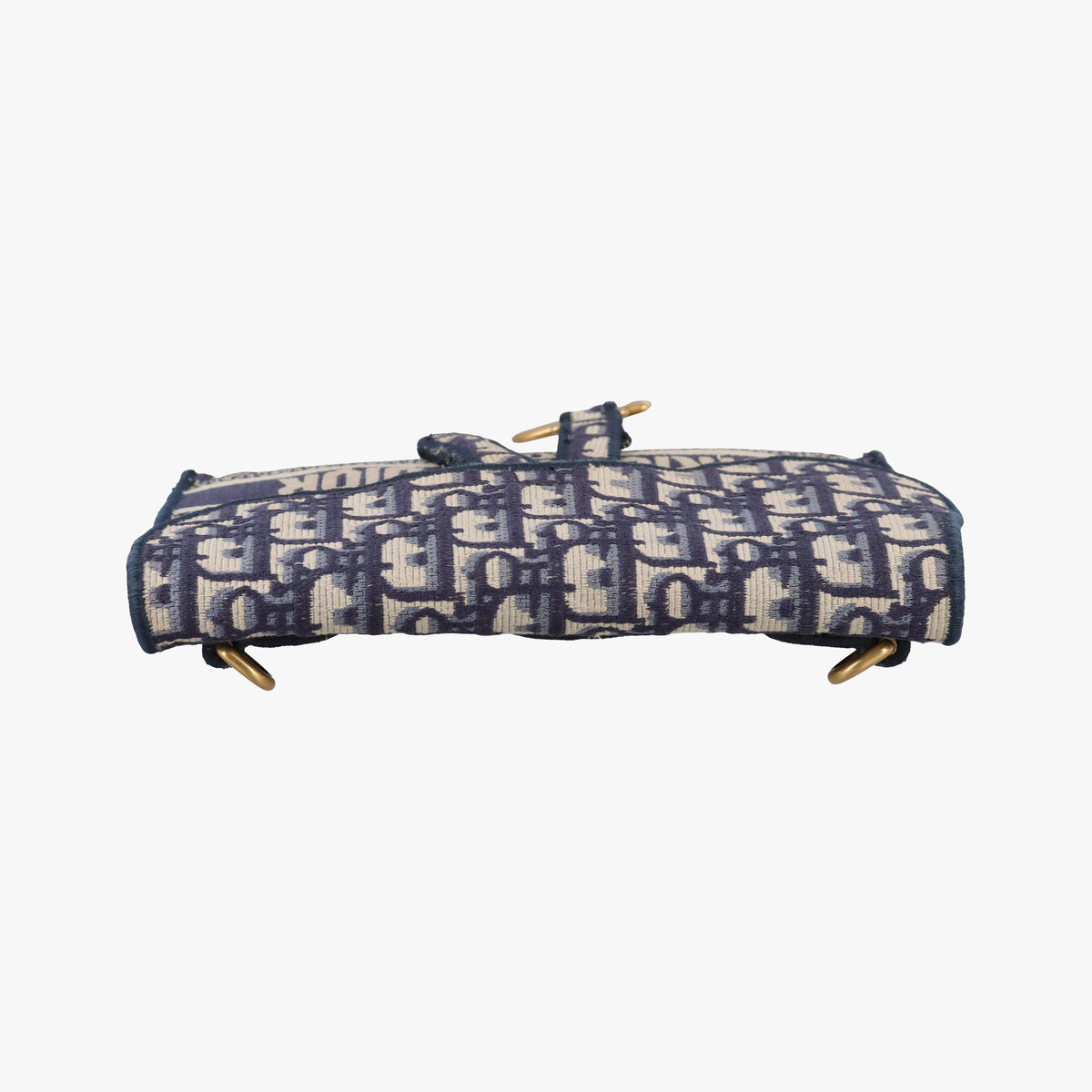 Pre-owned Christian Dior Saddle Navy jacquard  bum bag/waist bag | stylenewstar