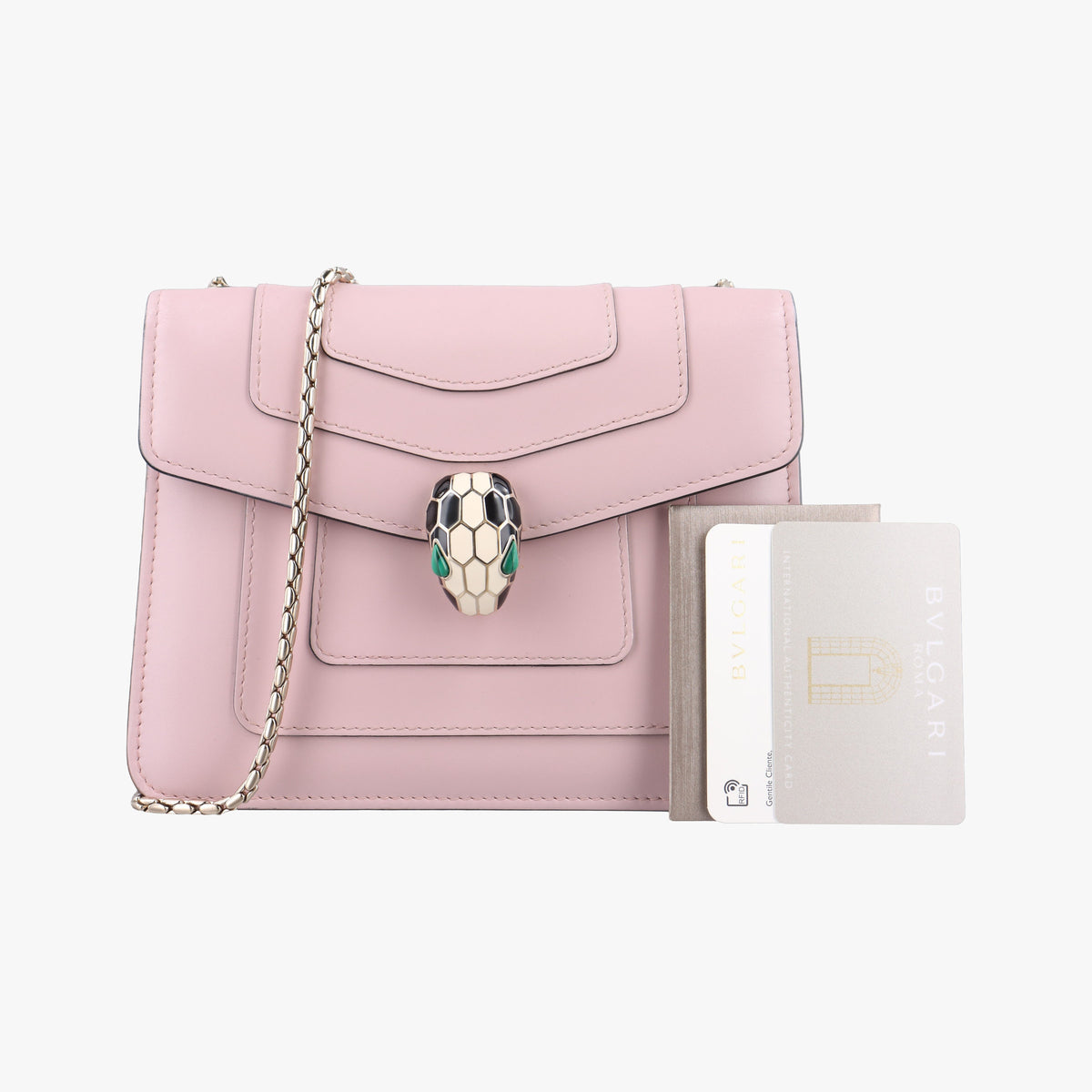 Pre-owned Bvlgari Serpenti Forever Pink leather  shoulderbag | stylenewstar
