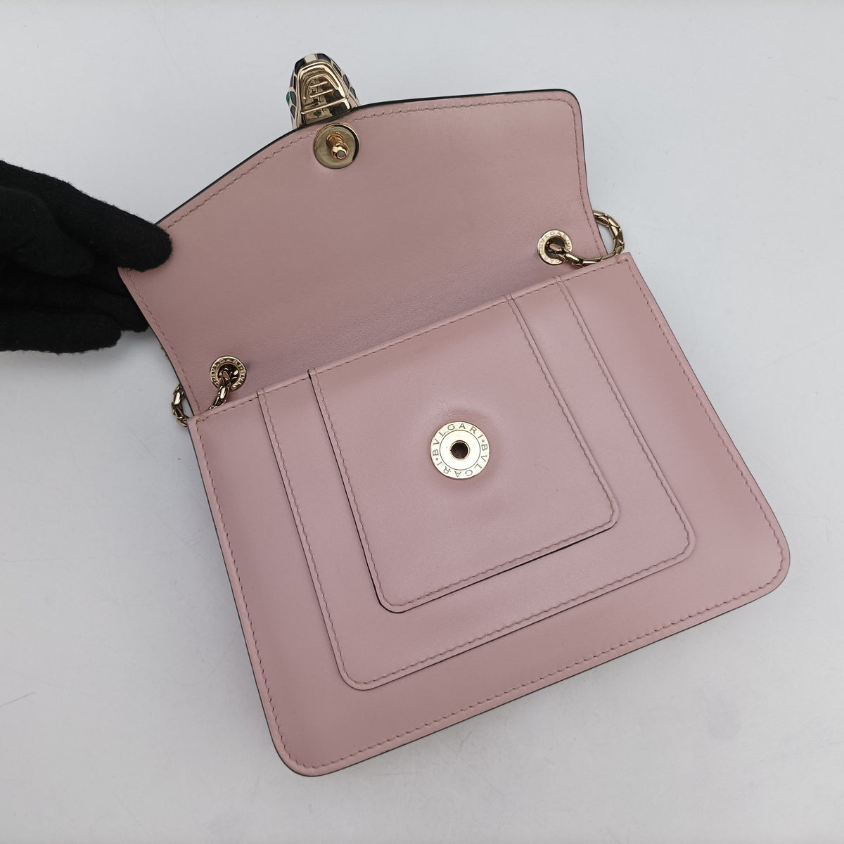 Pre-owned Bvlgari Serpenti Forever Pink leather  shoulderbag | stylenewstar