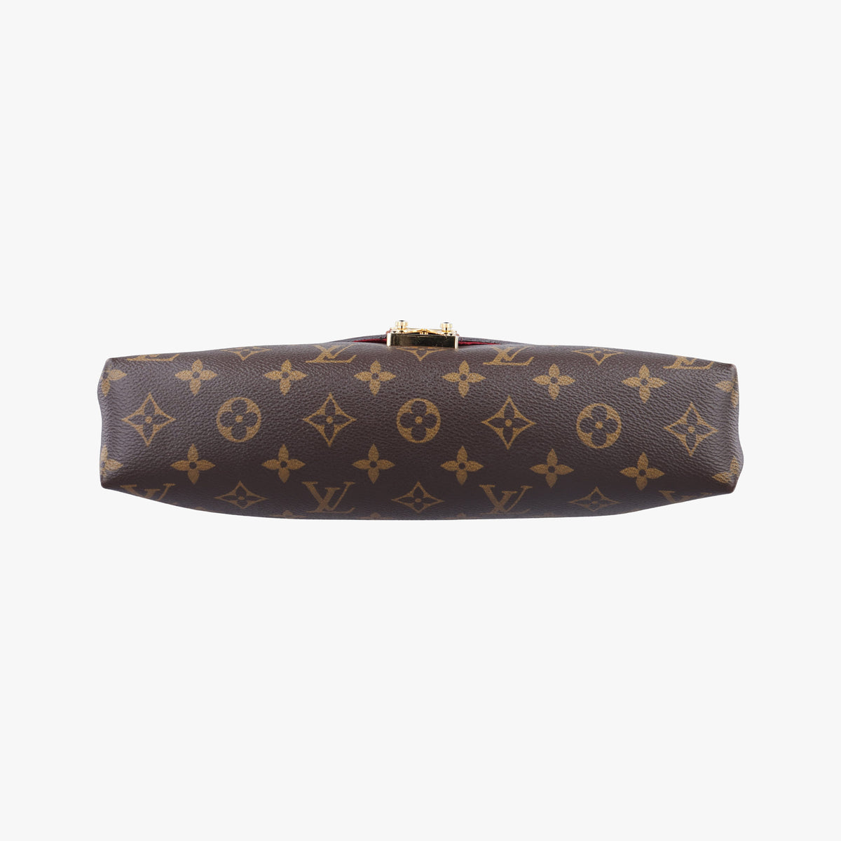 Pre-owned Louis Vuitton Pallas Chain Brown x Cerise Monogram canvas x leather M41201 shoulderbag | stylenewstar