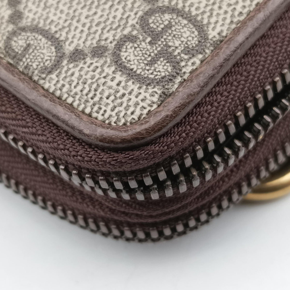 Pre-owned Gucci Ophidia Beige x Brown PVC coated canvas x Leather 575722 bum bag/waist bag | stylenewstar