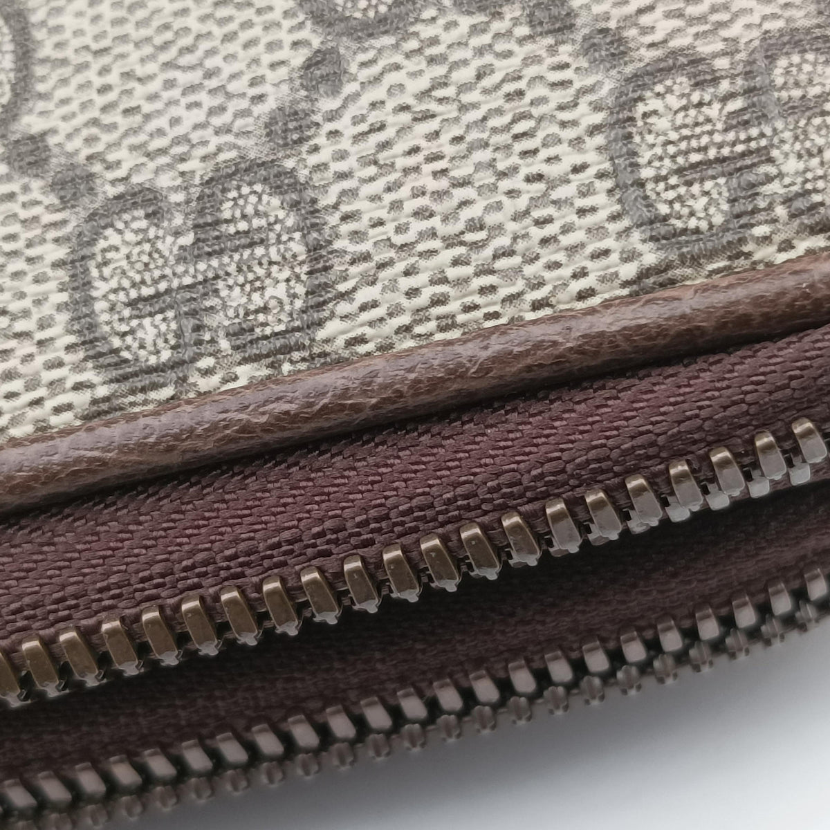 Pre-owned Gucci Ophidia Beige x Brown PVC coated canvas x Leather 575722 bum bag/waist bag | stylenewstar
