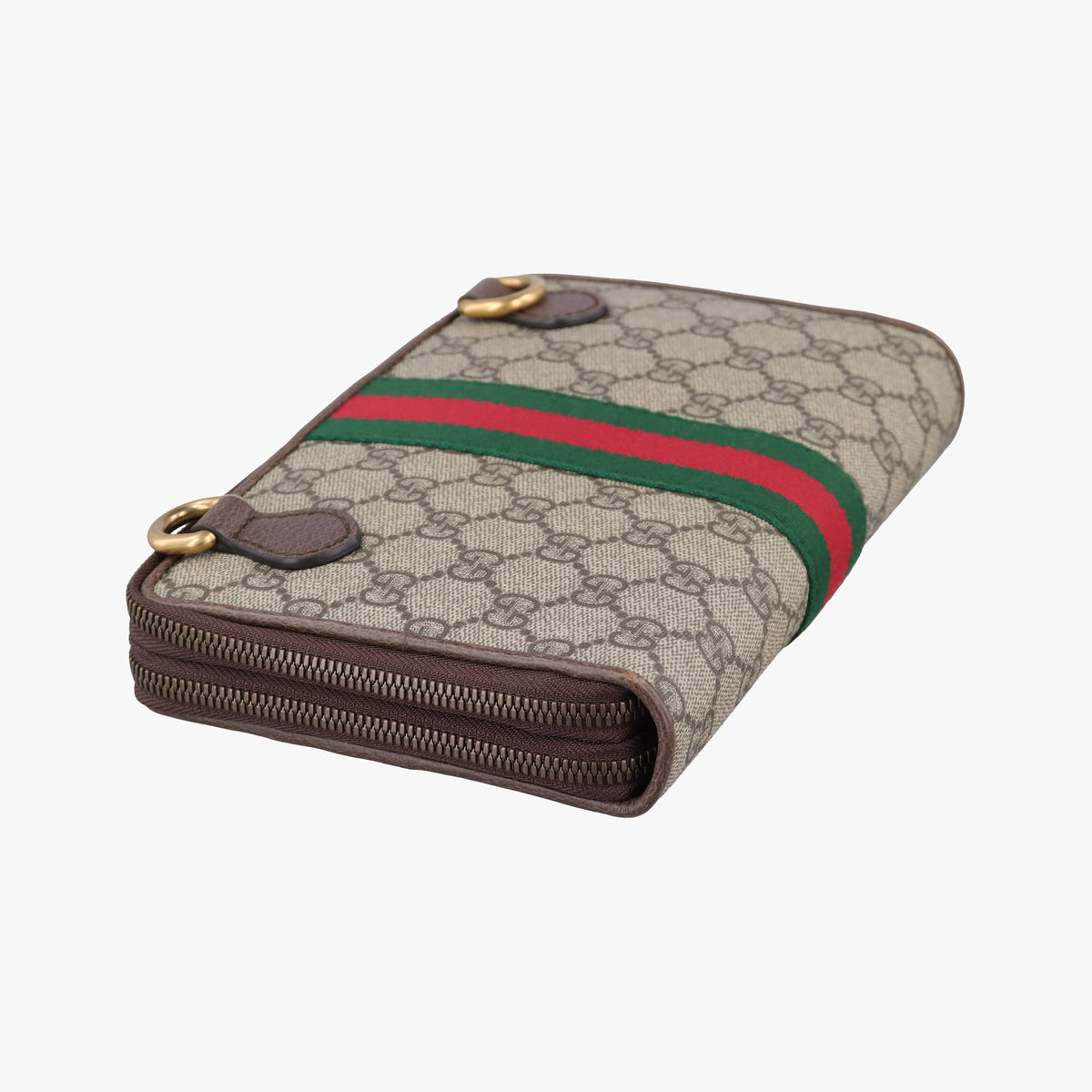 Pre-owned Gucci Ophidia Beige x Brown PVC coated canvas x Leather 575722 bum bag/waist bag | stylenewstar