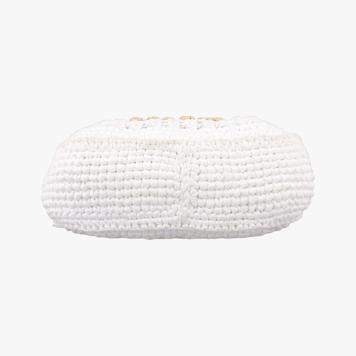 Pre-owned Miu Miu Wonder Crochet Hobo White Raffia×Leather 5BC125 handbag | stylenewstar