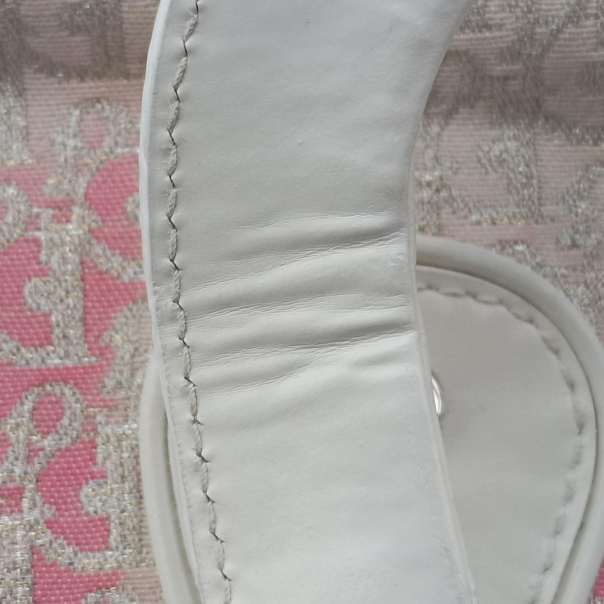 Secondhand Christian Dior Gambler Dice Tortter White canvas  handbag | stylenewstar