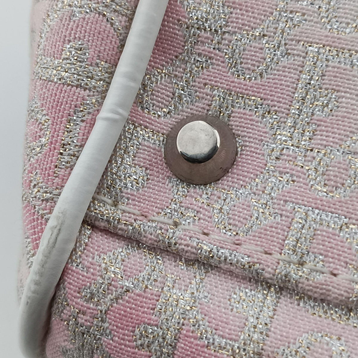 Secondhand Christian Dior Gambler Dice Tortter White canvas  handbag | stylenewstar