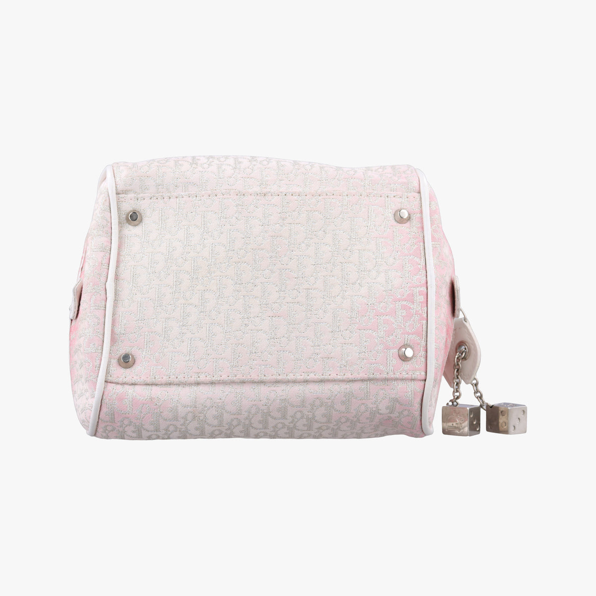 Secondhand Christian Dior Gambler Dice Tortter White canvas  handbag | stylenewstar