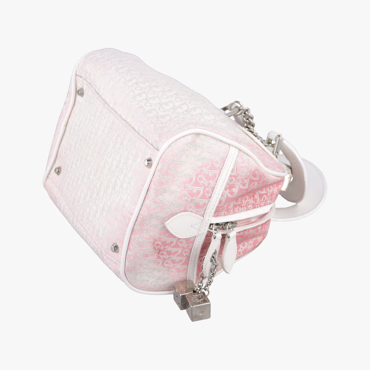 Secondhand Christian Dior Gambler Dice Tortter White canvas  handbag | stylenewstar