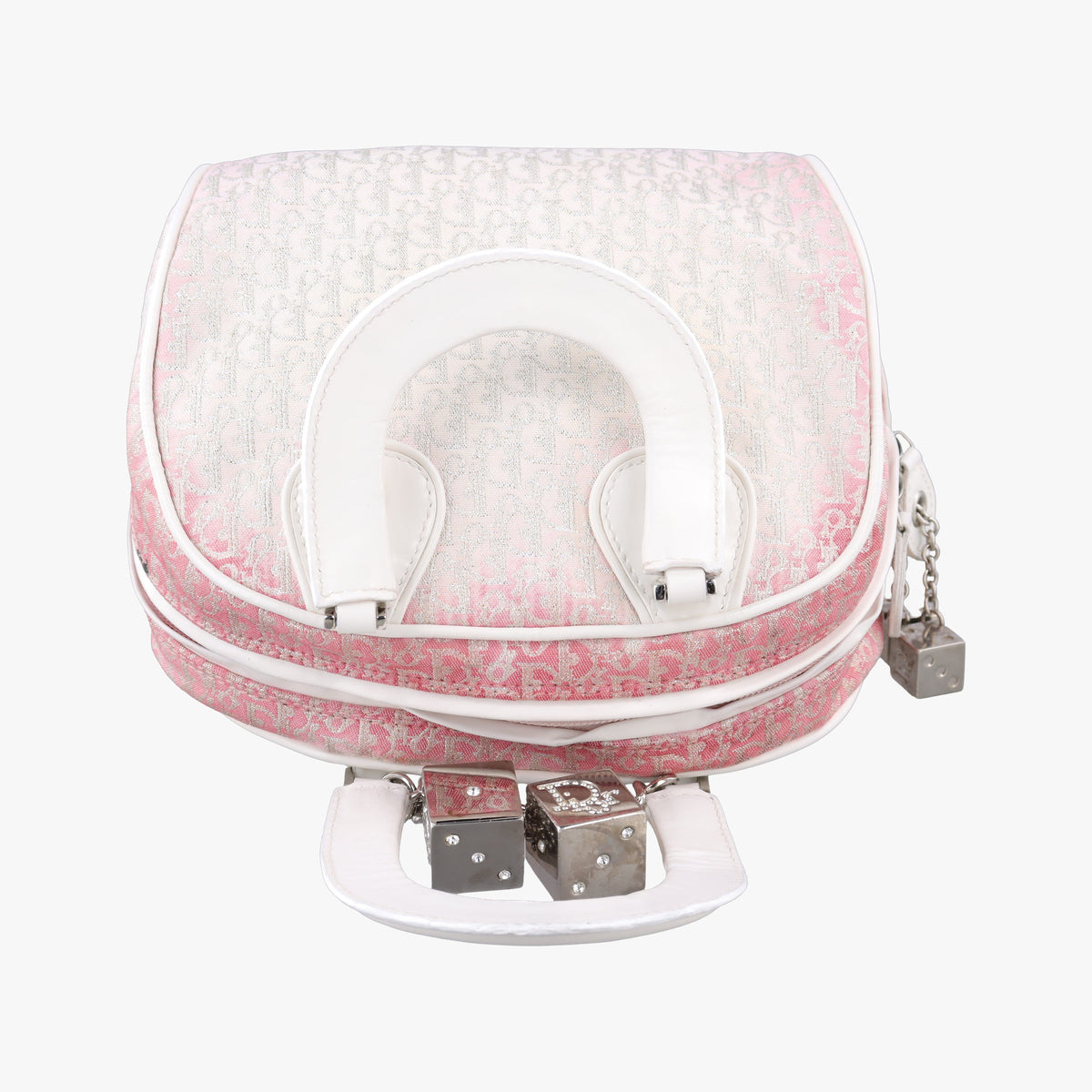 Secondhand Christian Dior Gambler Dice Tortter White canvas  handbag | stylenewstar