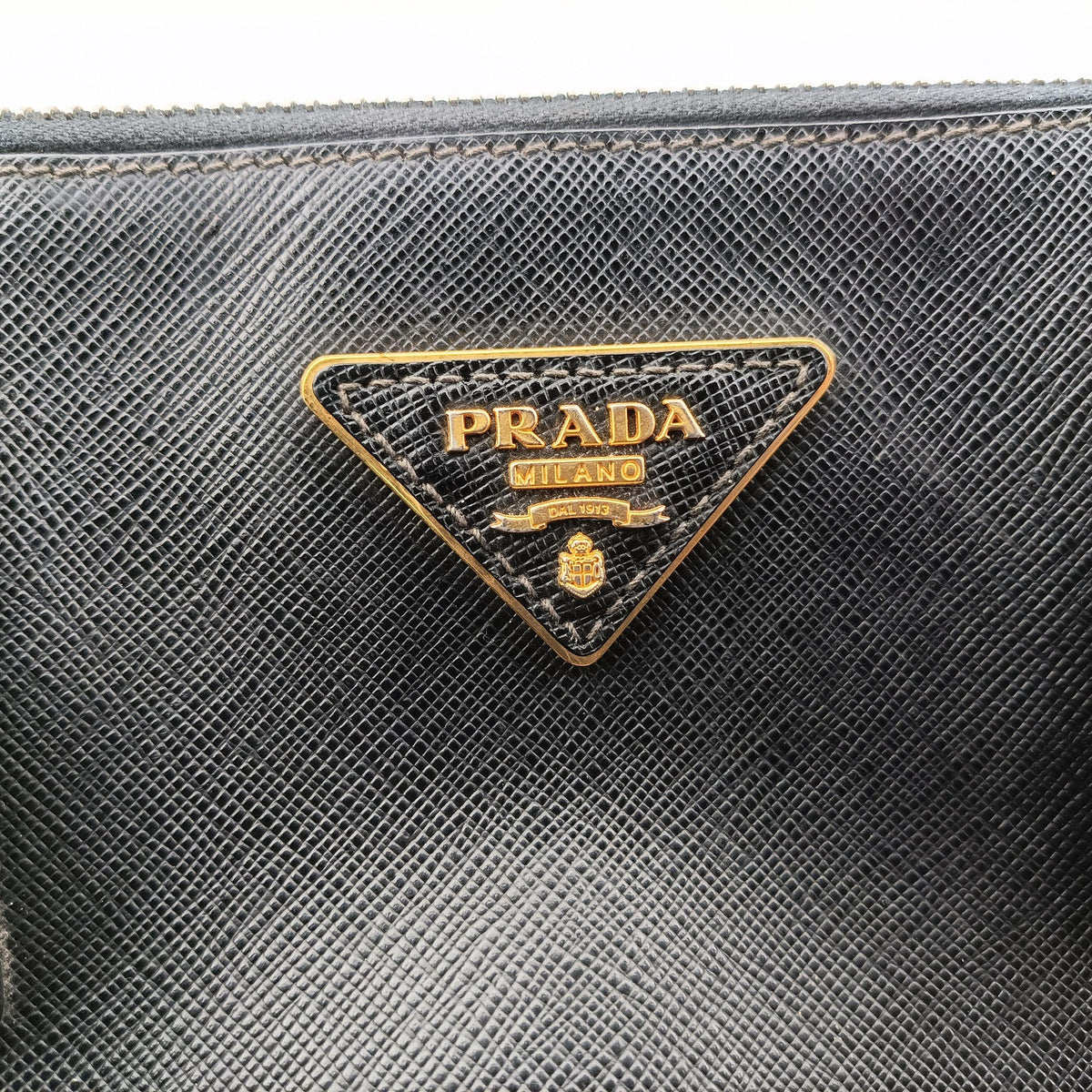 Pre-owned Prada Galleria Black SAFFIANO Leather BN2274 handbag | stylenewstar