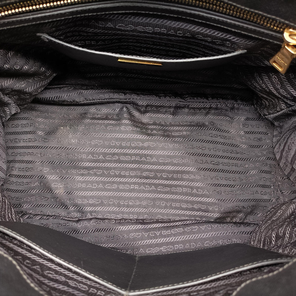 Pre-owned Prada Galleria Black SAFFIANO Leather BN2274 handbag | stylenewstar